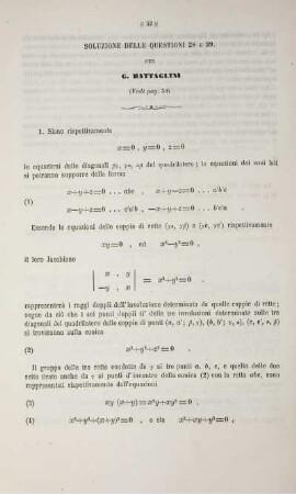 Soluzione delle quistioni 28 e, 29.