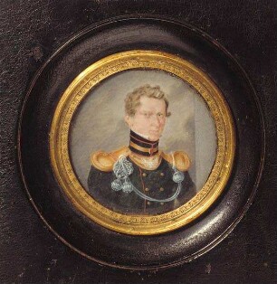 Miniaturportrait des Friedrich Johann C. Gottlieb von Heldritt, Kommandant der Veste Coburg 1810-1829