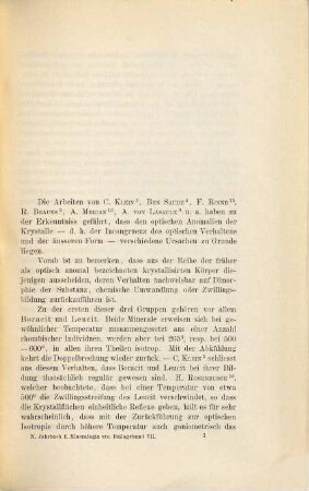 Beiträge zur Kenntniss der optischen Anomalien einaxiger Krystalle