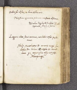 Nicolaus Vigelius. – Incipit: Ordine fac discas et bene doctus eris - Necessaria ignoramus, quia non necessaria discimus. – o.O., 09.09.1593