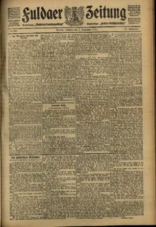 Ausgabe vom Montag, den 07. November 1910.