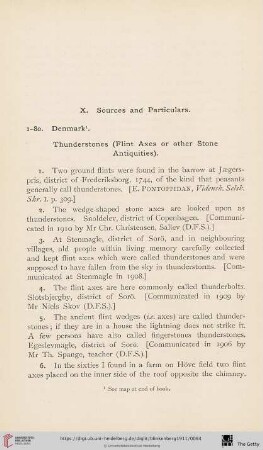 X. Sources and Particulars