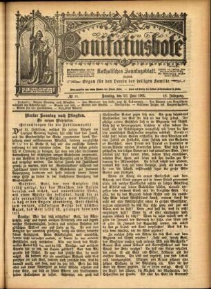 Erste Ausgabe vom Sonntag, den 23. Juni 1901.