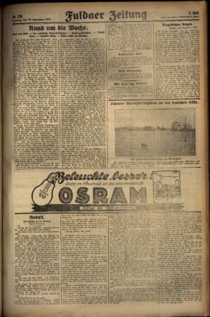 Dritte Ausgabe vom Sonntag, den 29. September 1929.