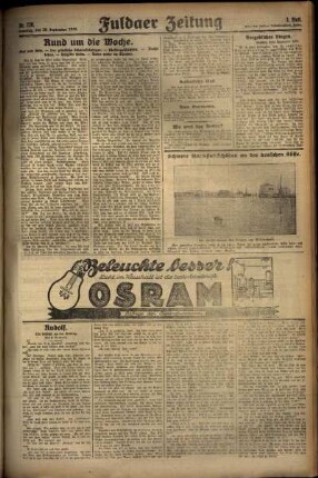 Dritte Ausgabe vom Sonntag, den 29. September 1929.