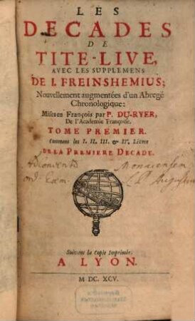 Les Decades De Tite-Live : Avec Les Supplemens De I. Freinshemius, 1