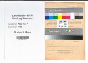 Entnazifizierung Hans Buchardt , geb. 25.01.1893 (Lehrer)