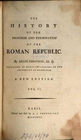 The history of the progress and termination of the Roman republic. 2
