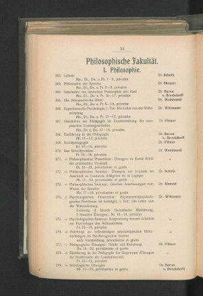 Philosophische Fakultät.