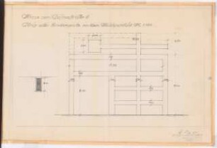 Reichsluftfahrtministerium, Berlin (Vorgängerbauten): ehemaliges Kriegsministerium: Reichsarchiv: Abriss (Fundamente) Grundriss 1:100