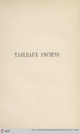 Tableaux Anciens (Nr. 71 - 92)