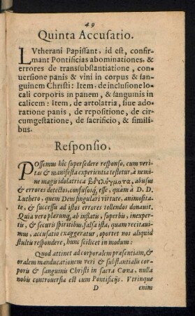 Quinta Accusatio.