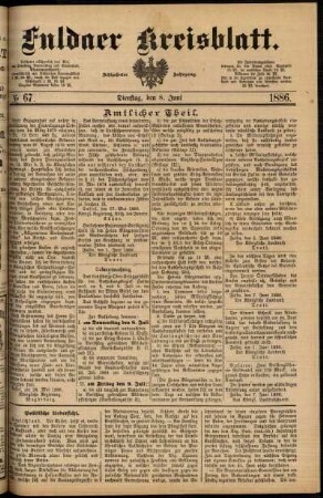 Ausgabe vom Dienstag, den 08. Juni 1886.
