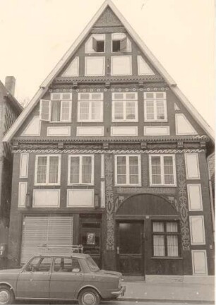 Blick in die Krumme Str. / Sommer 1976. Detmold. Krumme Str. Papierabzug
