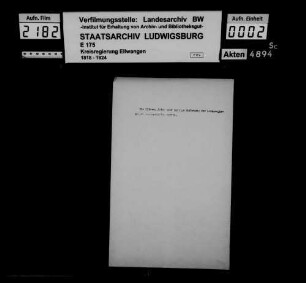 Besetzung der Oberamtsarztstelle zu Gaildorf