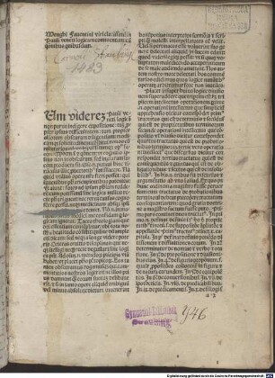 Commentum in Logicam Pauli Veneti