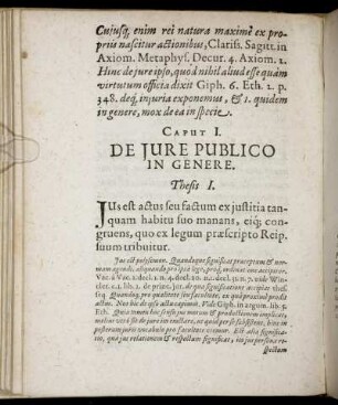 Caput I. De Jure Publico In Genere.