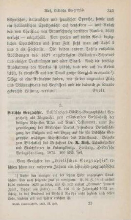 345-353 [Rezension] Riess, Richard, Biblische Geographie