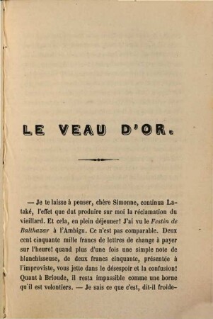 Le veau d'or, 3