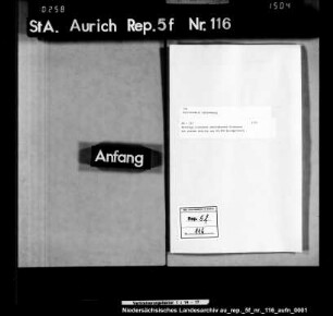 Beiträge einzelner wohlhabender Einwohner der Herrlichkeit Lütetsburg zur ersten Anleihe von 60.000 Reichstalern
