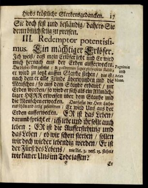 III. Redemptor potentissimus. Ein mächtiger Eröser.