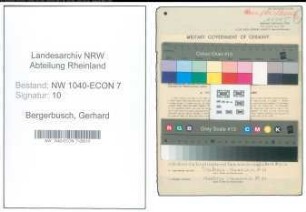 Entnazifizierung Gerhard Bergerbusch , geb. 03.10.1912 (Obermeister)