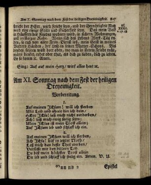 Am XI. Sonntag nach dem Fest der heiligen Dreyeinigkeit – Am XX. Sonntag nach dem Fest der heiligen Dreyeinigkeit
