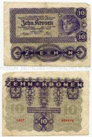 Banknote, 10 Kronen