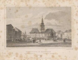 Marktplatz in Mannheim - Marketplace at Mannheim - Place du Marché à Mannheim