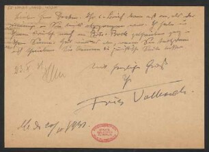 Brief an Ludwig Strecker und B. Schott's Söhne : 20.10.1931