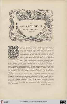 7: De quelques bijoux de seizième siècle à retrouver