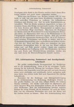 XVI. Achtstundentag, Sommerzeit und durchgehende Arbeitszeit