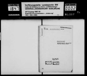 Brückheimer, Zerline aus Külsheim, wohnhaft in Wenkheim Käufer: Wilhelm Stolz, Spengler Külsheim Lagerbuch-Nr. 645 und 645/1 Külsheim
