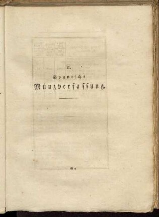 II. Spanische Münzverfassung