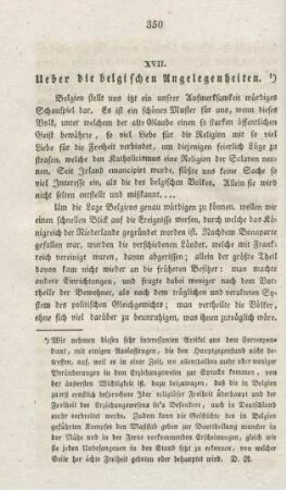 350-364 Ueber die belgischen Angelegenheiten