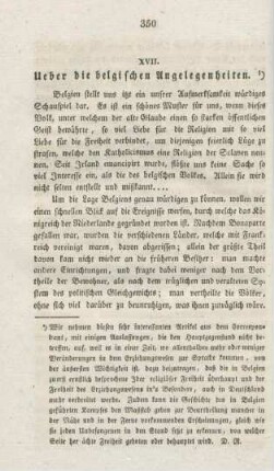350-364 Ueber die belgischen Angelegenheiten