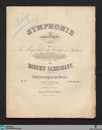 Symphonie für grosses Orchester : Op. 38