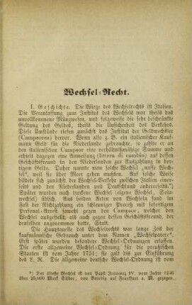 Wechsel-Recht.