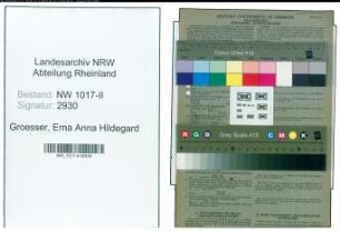 Entnazifizierung Erna Anna Hildegard Groesser , geb. 03.05.1898 (Buerohilfskraft)