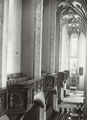 Annaberg-Buchholz, Stadtkirche Sankt Annen, Inneres, nördliches Seitenschiff nach Osten