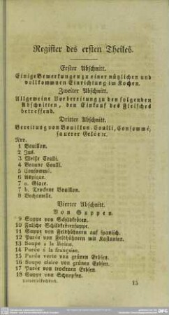 Register des ersten Theiles