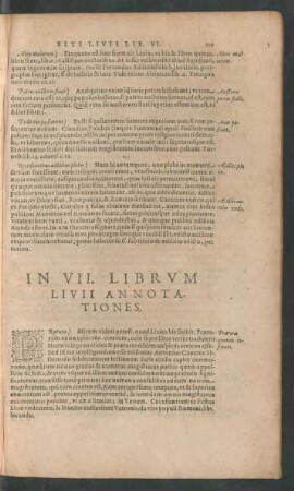 In VII. Librium Livii Annotationes.