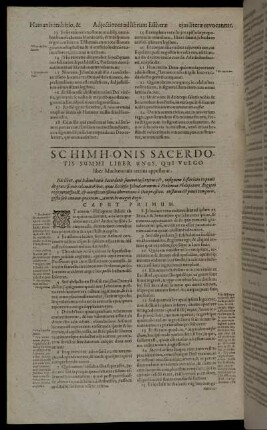 Schimhonis Sacerdotis [...]