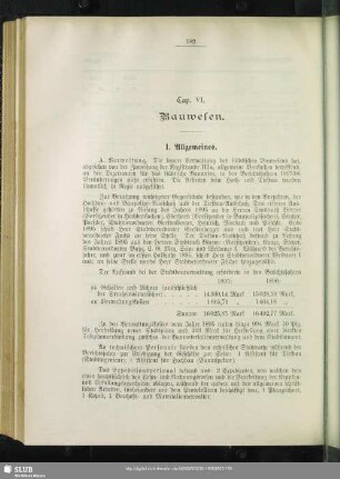 Cap. VI. Bauwesen