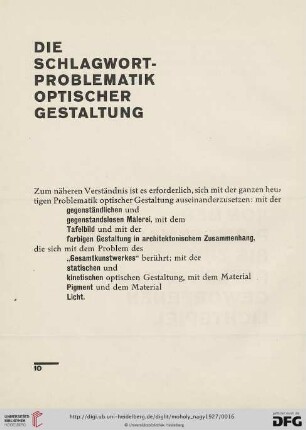 Die Schlagwort-Problematik optischer Gestaltung