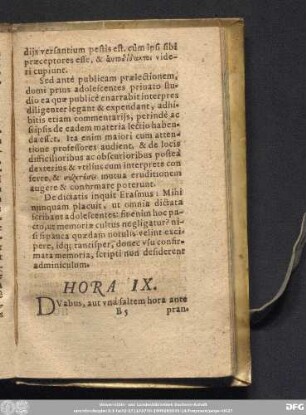 Hora IX.
