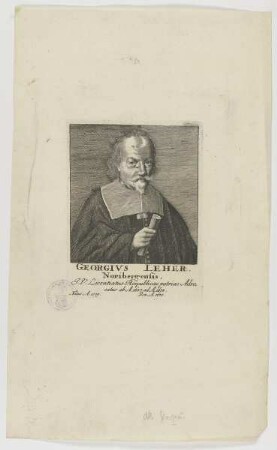 Bildnis des Georgivs Leher