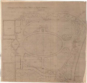 Hildebrand, Adolf von; Bergisch Gladbach; Papierfabrik J. W. Zanders, Denkmal von Anton Zanders, Brunnendenkmal und Gartenbrunnen von Richard Zanders - Parkanlage der Fabrik (Lageplan)
