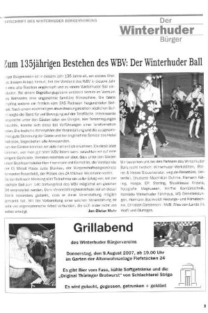 Zum 135jährigen Bestehen des WBV: Der Winterhuder Ball