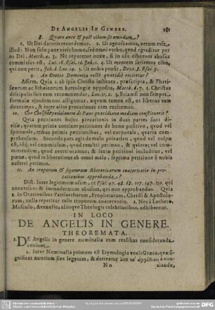 In Loco De Angelis In Genere